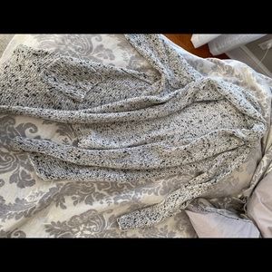 Grey long cardigan sweater